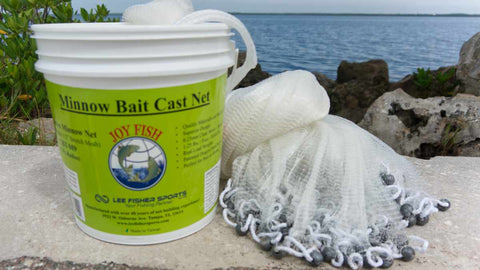 Joy Fish Minnow Cast Nets CBT-M10, 10 ft. Radius, 1/4" Sq. Mesh