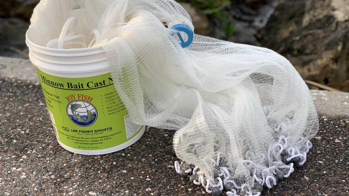 Joy Fish Minnow Cast Nets CBT-M10, 10 ft. Radius, 1/4" Sq. Mesh