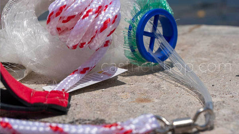 Fitec GS-1000 Ultra Spreader Shrimp Cast Nets #11710, 10 ft. 5/8" Sq. Mesh With Tape