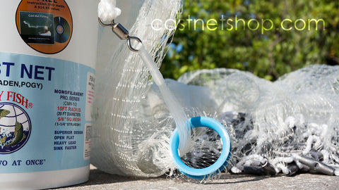 Joy Fish Menhaden Cast Nets CMN-10, 10 ft. Radius, 5/8" Sq. Mesh