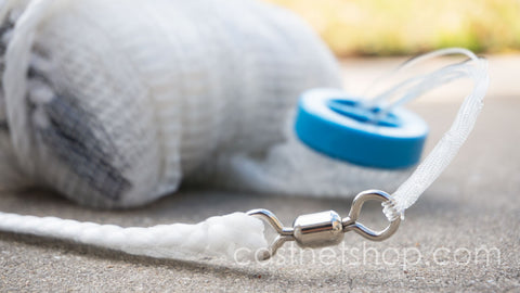 Joy Fish Minnow Cast Net Horn and Swivel Close Up