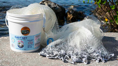 Joy Fish Menhaden Cast Nets CMN-7, 7 ft. Radius, 5/8" Sq. Mesh