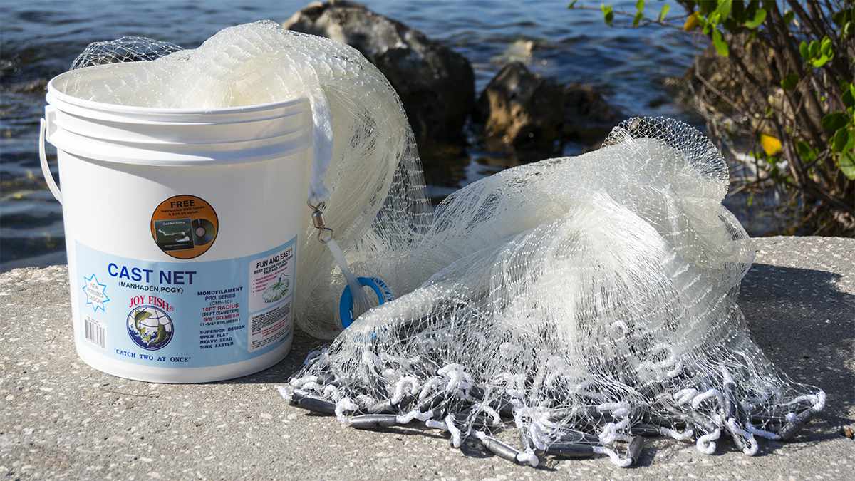Joy Fish Menhaden Cast Nets CMN-10, 10 ft. Radius, 5/8" Sq. Mesh