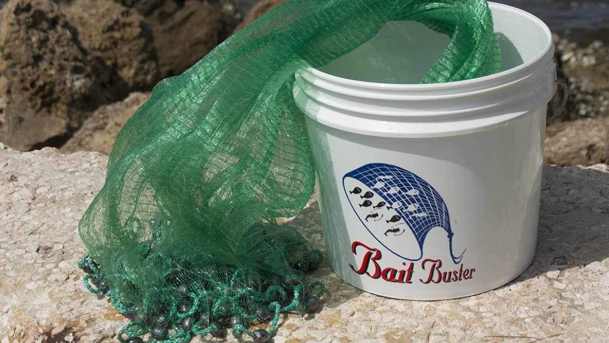 Bait Buster Bait Cast Nets CBT-BB12-NDS, 12 ft. Radius, 3/8 in. Sq. Mesh