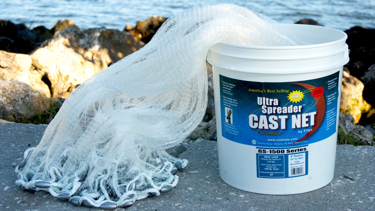 Fitec Gs1500 Ultra Spreader Clear Fishing Cast Net